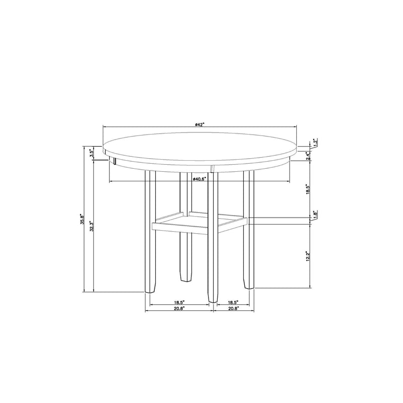Greta - Bar Table - Antique White - R&R Furniture Gallery (Fountain Valley, CA)
