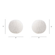 Ayla - Round Sphere Accent Ball Throw Pillow - Curly White - R&R Furniture Gallery (Fountain Valley, CA)