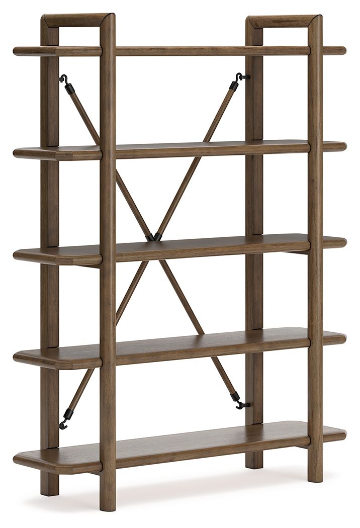 Roanhowe - Bookcase - Brown - R&R Furniture Gallery (Fountain Valley, CA)