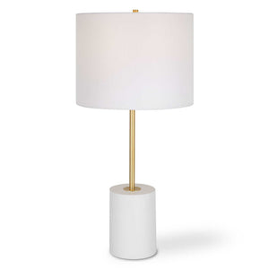 Table Lamp Metal Base - White
