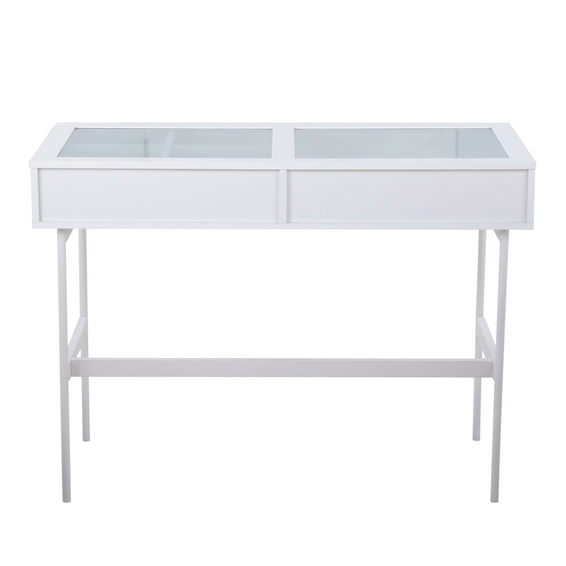 Lumi Source Emery contemporary console table with sleek design and metal legs, ideal for modern entryways or living spaces.