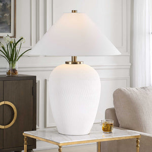 Merriton - Matt White Table Lamp - White