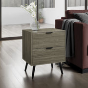 Modern 8th Street accent table with storage drawers, featuring a sleek design and compact size for small spaces.