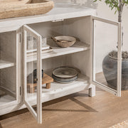 Hera - 4 Door Buffet - Creamwood - R&R Furniture Gallery (Fountain Valley, CA)