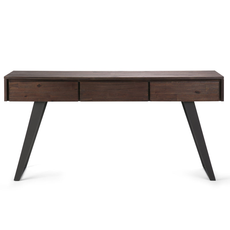 Lowry - Desk - Distressed Charcoal Brown - R&R Furniture Gallery (Fountain Valley, CA)