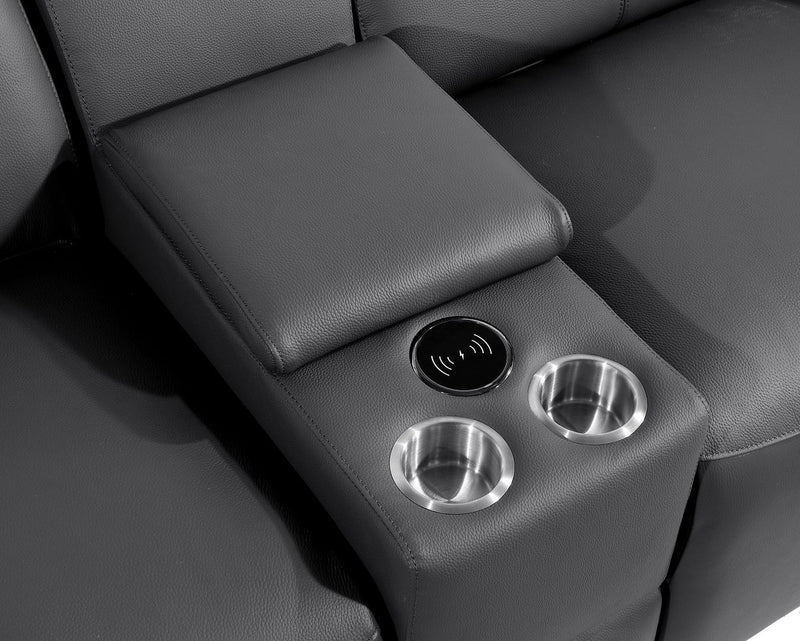 1224 - 7-Piece Modular Power Reclining Sofa, Loveseat & Chair Set In With 5 Power Recliners & Power Headrests