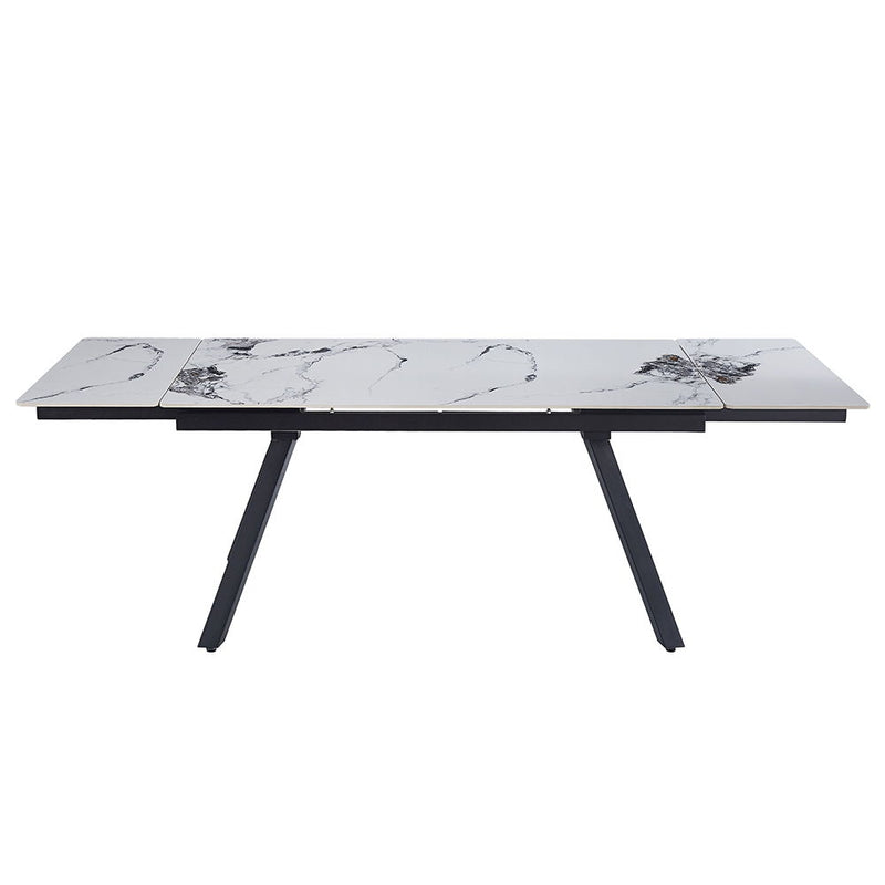 Damita - Ceramic Top Dining Table - White & Black - R&R Furniture Gallery (Fountain Valley, CA)