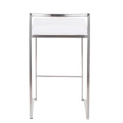 Lumi Source Fuji contemporary elegant stackable counter stool set with sleek, modern design and wooden seats
