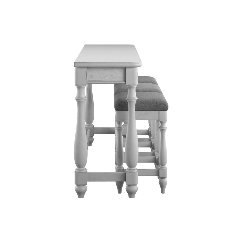 Sofa Table With 3 Stools - Gray - R&R Furniture Gallery (Fountain Valley, CA)