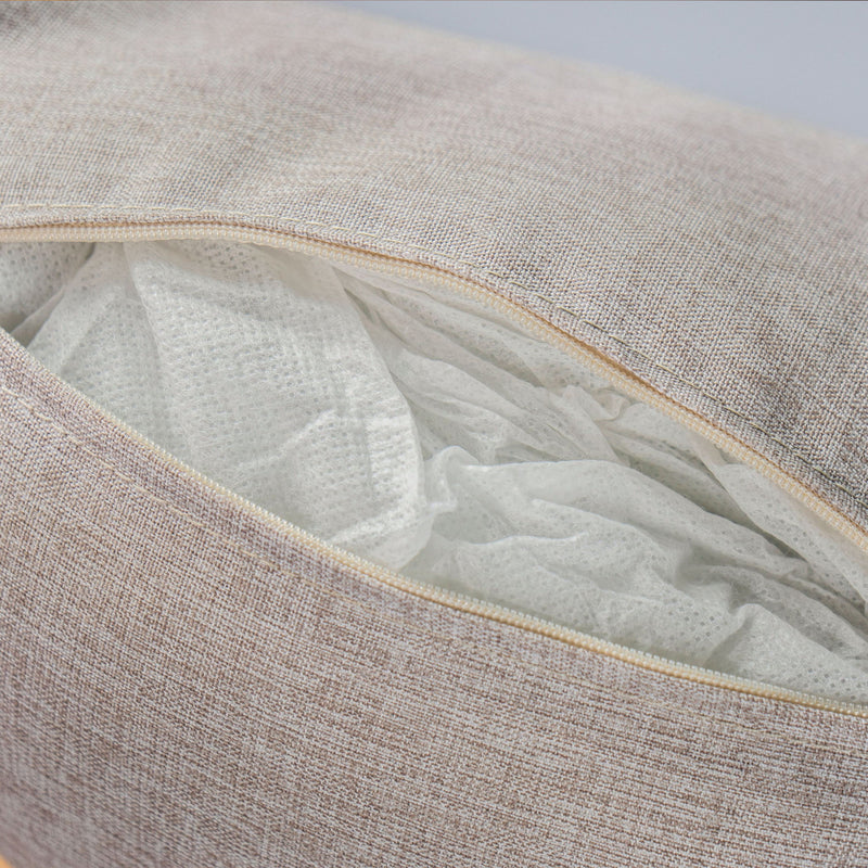 Outdoor 4 Pieces Acacia Sectional Patio Sofa Set - Light Gray / Teak - R&R Furniture Gallery (Fountain Valley, CA)