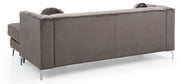 Glory Furniture soft micro suede sofa chaise in a stationary sectional with plush cushions and a modern design.