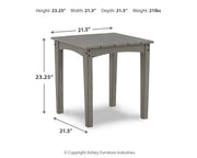 Visola - Square End Table - Gray - R&R Furniture Gallery (Fountain Valley, CA)
