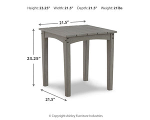 Visola - Square End Table - Gray - R&R Furniture Gallery (Fountain Valley, CA)