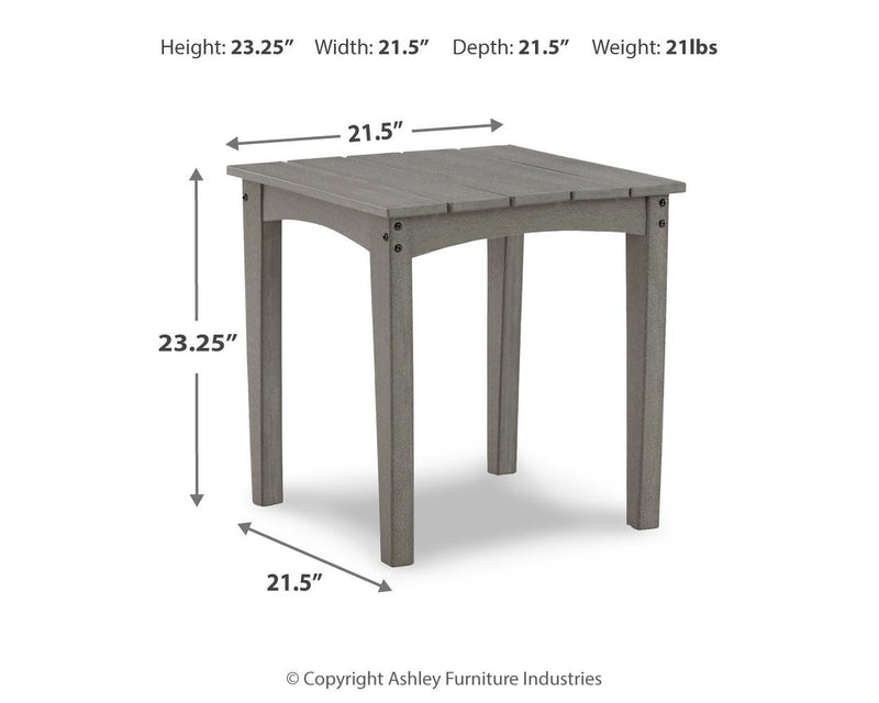 Visola - Square End Table - Gray - R&R Furniture Gallery (Fountain Valley, CA)