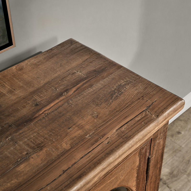 Zion - Wood 4 Door Cabinet - Natural - R&R Furniture Gallery (Fountain Valley, CA)