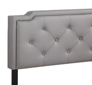 Button tufted upholstered bed by Glory Furniture, cozy design with plush fabric and classic tufted detailing for comfortable bedrooms.