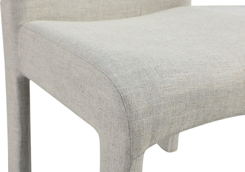 Devon Fully Upholstered Dining Chair in Turtle Dove Linen