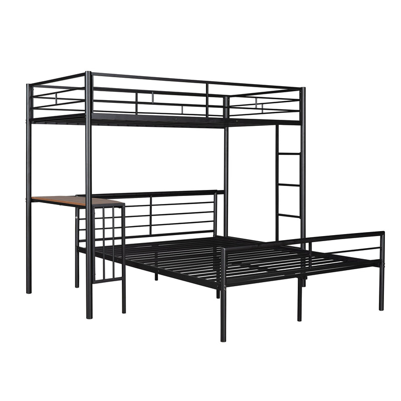 Bunk Bed With Desk, Ladder And Quality Slats For Bedroom - R&R Furniture Gallery (Fountain Valley, CA)