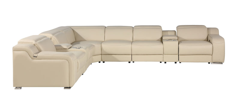 1116 - Power Reclining Italian Leather Sectional - R&R Furniture Gallery (Fountain Valley, CA)
