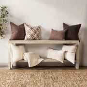Sierra Brown Abbey 22x22 inch accent pillow from Classic Home with textured fabric and decorative piping.