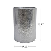 Modern round accent table with hammered surface by Noble House, featuring a stylish and textured design for contemporary interiors.