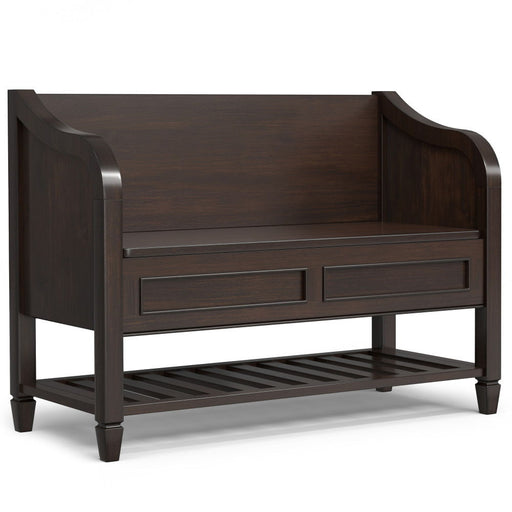 Connaught - Entryway Storage Bench With Shelf - Chestnut - R&R Furniture Gallery (Fountain Valley, CA)