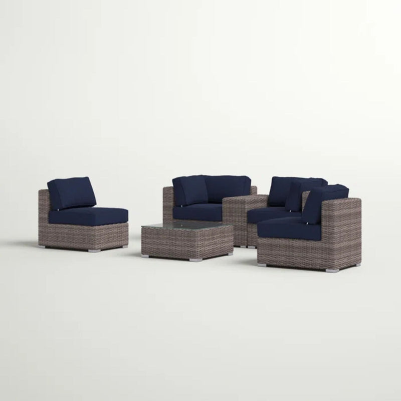 Wicker Seating Group Set With Table And Cushions - R&R Furniture Gallery (Fountain Valley, CA)