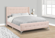 Queen Size Bed Upholstered - Pink - R&R Furniture Gallery (Fountain Valley, CA)