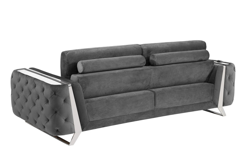 1051 - Contemporary Velvet Sofa - R&R Furniture Gallery (Fountain Valley, CA)