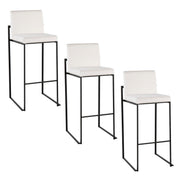 Lumi Source Fuji contemporary high back barstool with elegant design, featuring a sleek modern look and sturdy construction.