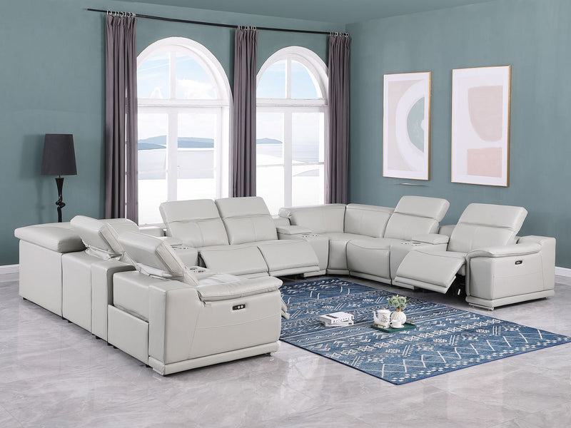 9762 - 12-Piece U-Shaped Sectional Sofa With 4 Power Recliners - R&R Furniture Gallery (Fountain Valley, CA)