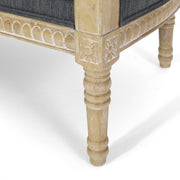 Noble House Inspired Style stationary loveseat with plush fabric upholstery and modern design, perfect for living room seating.