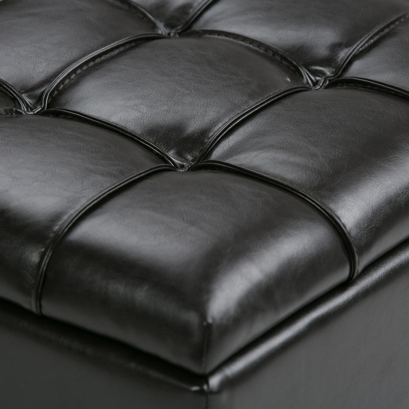 Dover - 3 Piece Storage Ottoman Contemporary Design - R&R Furniture Gallery (Fountain Valley, CA)