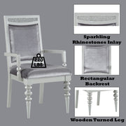 Maverick - Arm Chair (Set of 2) - Fabric & Platinum - R&R Furniture Gallery (Fountain Valley, CA)
