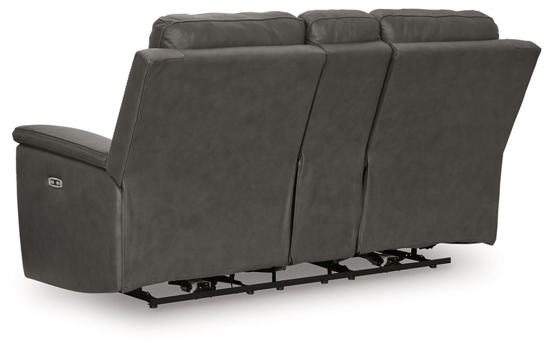 Bleckley - Power Reclining Loveseat With Console / Adjustable Headrest - R&R Furniture Gallery (Fountain Valley, CA)