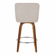 Set of two Lumi Source Henry contemporary counter stools with swivel, fixed height, round footrest, and modern design.