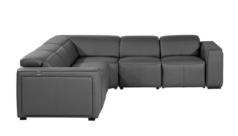 1224 - 5-Piece L-Shaped Sectional Sofa In With 3 Power Recliners & Power Headrests