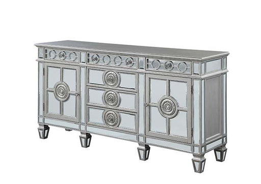 Varian - 36" Server - Mirrored & Antique Platinum - R&R Furniture Gallery (Fountain Valley, CA)