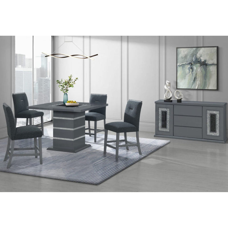 Ariya - Buffet With Clear Glass Inlay - R&R Furniture Gallery (Fountain Valley, CA)