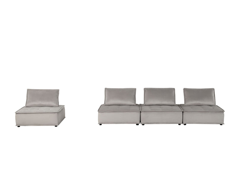 Anna soft modular sofa by Lilola Home, stationary sofa with plush cushions and modern design in a cozy living room setting.