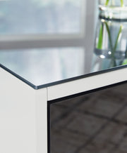 Gardoni - Rectangular End Table - White / Black - R&R Furniture Gallery (Fountain Valley, CA)