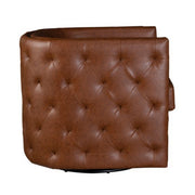 Swivel Chair With Tufted Barrel Design And Nailhead Accents - R&R Furniture Gallery (Fountain Valley, CA)