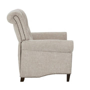 Aidan - Push Back Recliner Chair With Tufted Back And Nailhead Trim - Cream - R&R Furniture Gallery (Fountain Valley, CA)