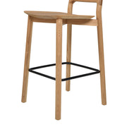 Sven - Modern Minimalist Low Back Counter Stool - Natural Blonde Ash - R&R Furniture Gallery (Fountain Valley, CA)