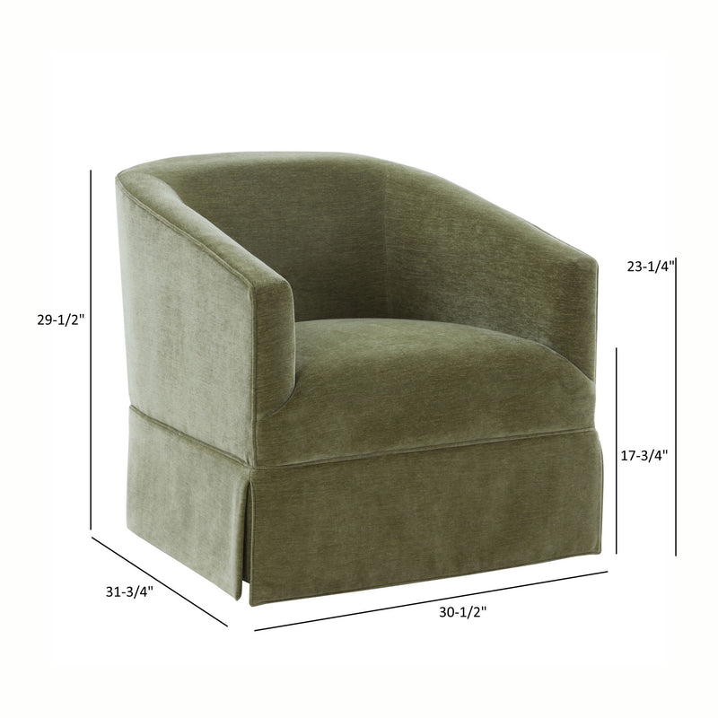 Elm - Skirted Swivel Chair - R&R Furniture Gallery (Fountain Valley, CA)