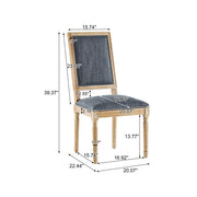 French Country Style Dining Chair With Upholstered Seating And Fluted Legs - R&R Furniture Gallery (Fountain Valley, CA)