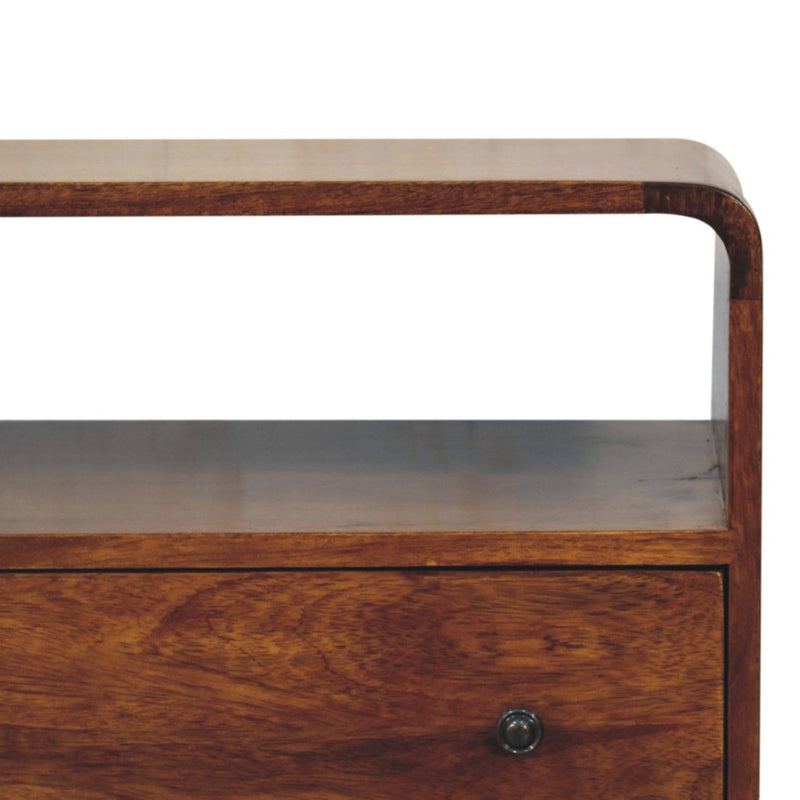 Curved Charm Console - Brown - R&R Furniture Gallery (Fountain Valley, CA)