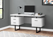 Computer Desk For Home Office, Laptop, Left, Right Set - Up, Storage Drawers, Contemporary & Modern - R&R Furniture Gallery (Fountain Valley, CA)
