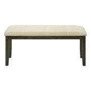 Bench, Rectangular, Hallway, Upholstered, Transitional - Cream - R&R Furniture Gallery (Fountain Valley, CA)