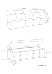 Castleford - Contemporary Storage Ottoman - R&R Furniture Gallery (Fountain Valley, CA)